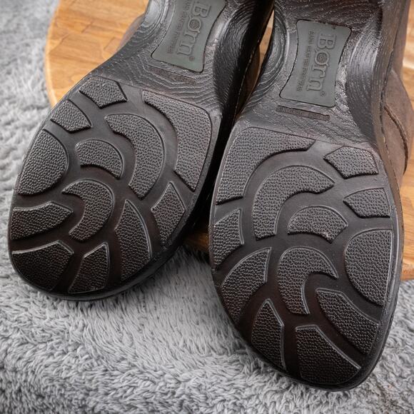 Born Shoes Womens 10 M Toby II Clogs Brown Leather Slip On Casual Block W61927 - Picture 7 of 8